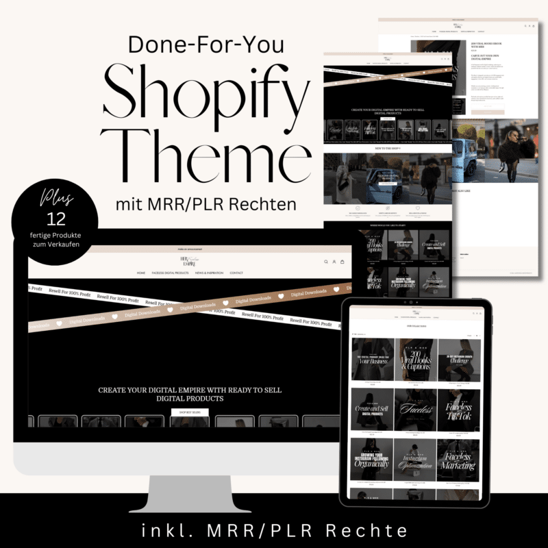 Her Faceless Empire Shopify Theme + Bonus