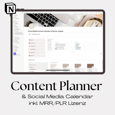 Notion Social Media Content Planner Mockup 1